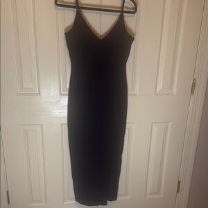 SHEIN Plus High Split Solid Dress